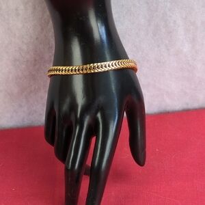 Franco Style Bracelet Two Tone Gold/Silver 18K Gold